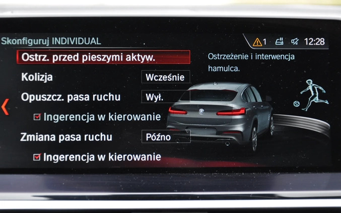 BMW X4 cena 179900 przebieg: 92554, rok produkcji 2018 z Głubczyce małe 742